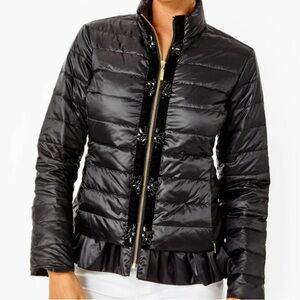 Lilly Pulitzer Black Puffer Jacket